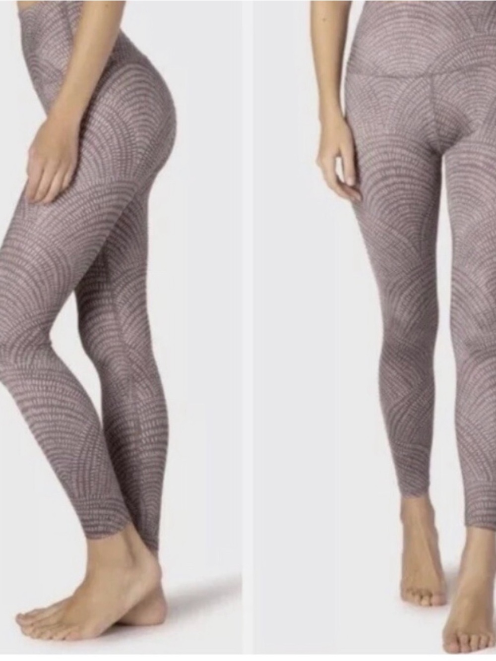 Beyond Yoga High-Waist Textured Leggings in brown